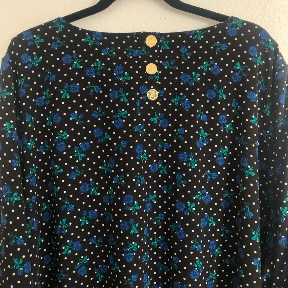 Draper James x Eloquii Forget Me Dots Floral Polka Dot Dress - Picture 7 of 10
